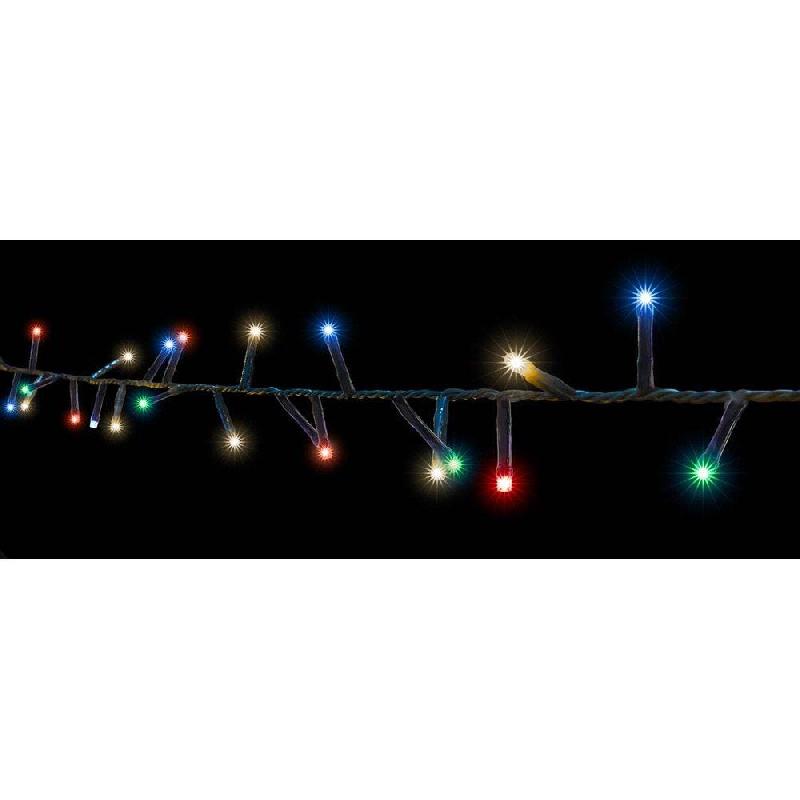Guirlande 192 LED super brillante multicolore 16m - câble vert_1