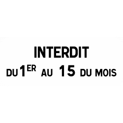 Panonceau stationnement M6b - Stationnement unilatéral à alternance semi-mensuelle - Made in France_1