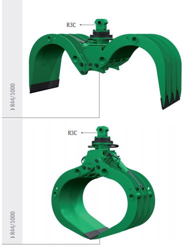 Pinces hydrauliques Rozzi R44/802 pour pelles et chargeurs - Charge de troncs, branches, poutres et traverses_1