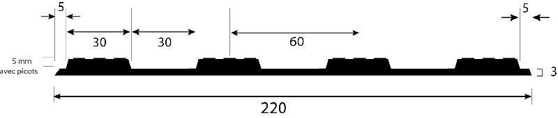 Rail de guidage EXTELINE 4GCE /1-5 - Accessibilité visuelle et tactile - Marque : Romus_1