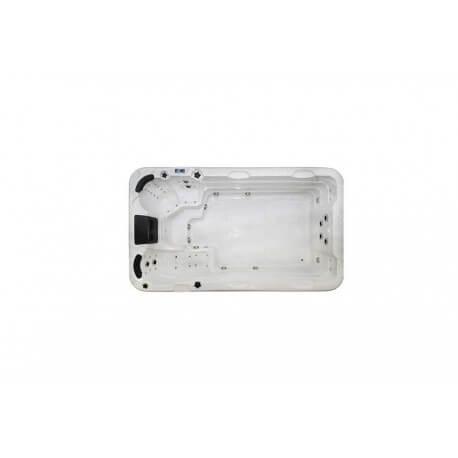 Spa de luxe avec système de nage sur place et éclairage LED