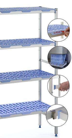 Étagère de stockage avec montage rapide et sans outils