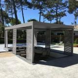 Structure aluminium pergola bioclimatique avec lames orientables