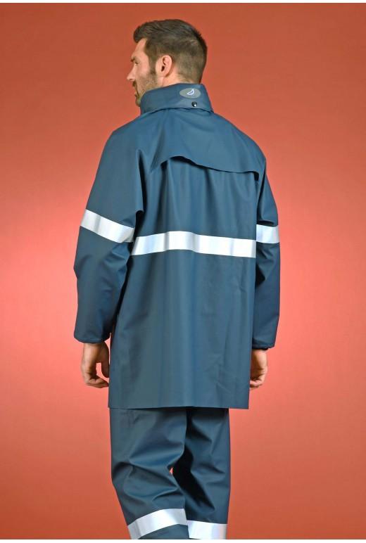 Veste de pluie multirisques ATEX - Réf. Vdz2prpfra* - Ignifugée et antistatique avec bandes rétroréfléchissantes_1