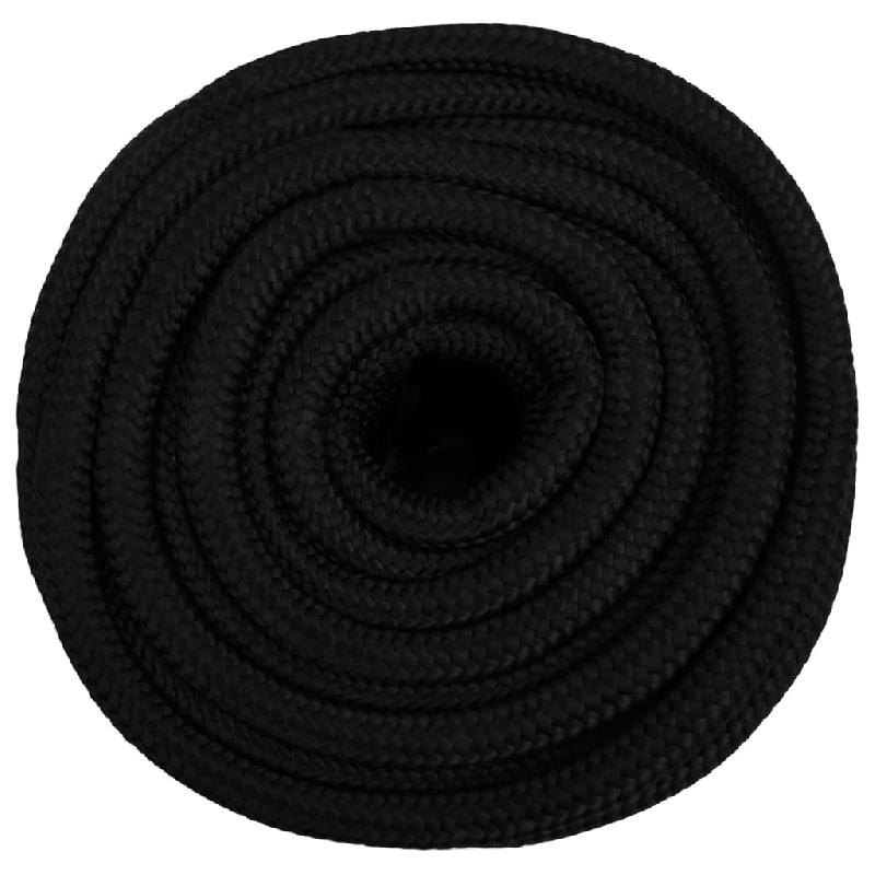 Vidaxl corde de travail noir 16 mm 25 m polyester 152834_1