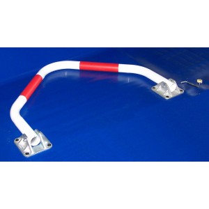 Barrière de parking 2 pieds - Tube Ø 50 mm - Fermeture avec cadenas - Garantie 5 ans_1