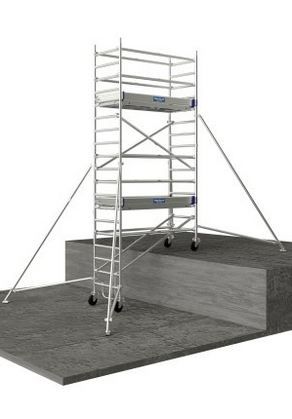 Échafaudage roulant aluminium Neolium 200 Line - Comabi SNC - Hauteur de travail max. 14 m - Structure en aluminium soudé - Plancher 1,90 x 0,66 m_1