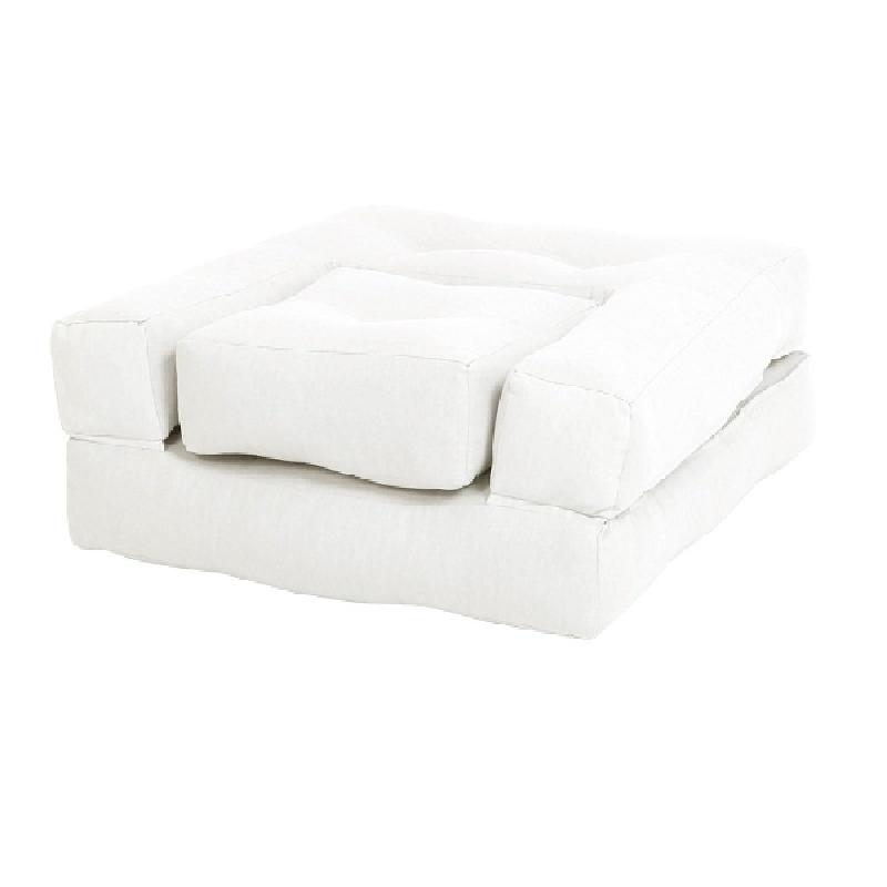 Fauteuil futon convertible Mini Cube - Couleur naturel - Matelas de 60x135 cm - 7 coloris disponibles_1