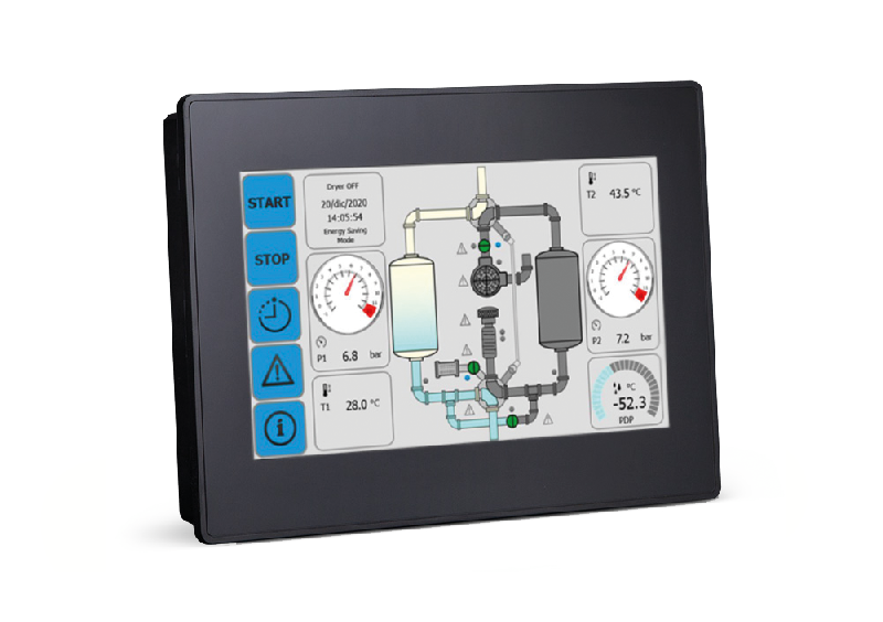 Série de sécheurs à adsorption DAV-2 - Chauffage extérieur, refroidissement sous vide, écran tactile 7 pouces, connectivité IoT_1
