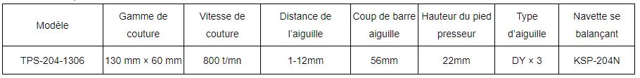 TPS-204-1306 - Piqueuse plate électronique - Topeagle International Ltd. - Matériaux Extra Heavy Duty - Gamme de couture 130 mm × 60 mm_1