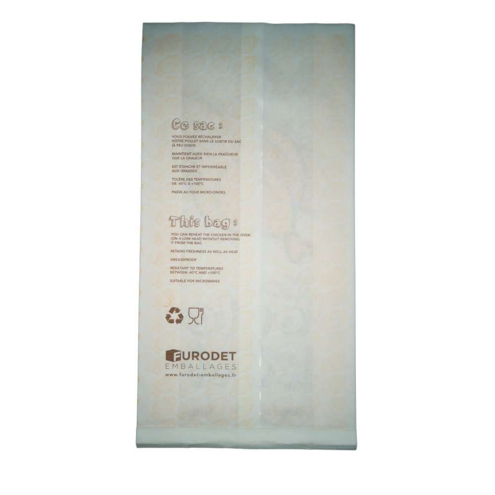 500 sachets à poulet rôti - 18+7×35 cm - personnalisables - résistants jusqu'à +100°C_1