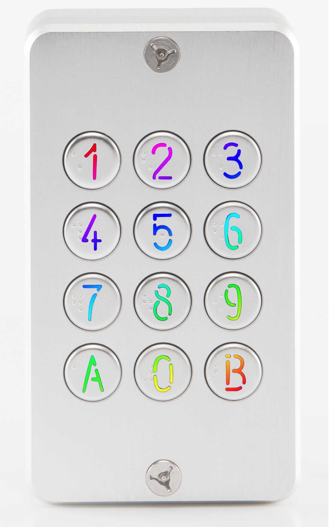 Claviers lumineux avec horloges intégrées - 4017-i - 2 relais - 55 codes - finition inox_1