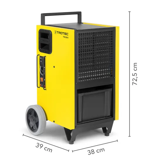 Déshumidificateur professionnel TTK 355 S - Empilable, compteur d'heures intégré et roulettes sans traces_1