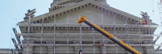 Échafaudage de façade RHU 070/100 - cadre en acier galvanisé - système Bosta_1