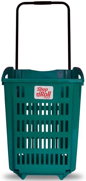 Panier magasin 52 litres à roulettes - Bleu_1