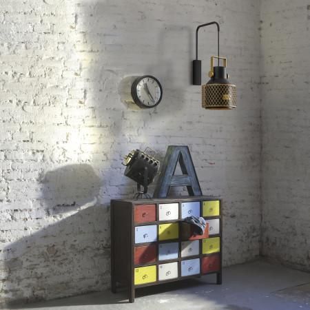 Applique intérieure de style industriel - E27 - coloris noir ou bleu - design Nacho Timón - aluminium et acier_1