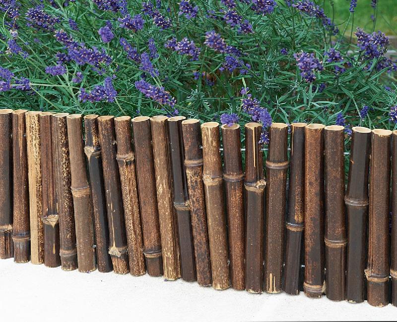 Bordure en bambou - Bamboo Border - 0,35 x 1 m - Marron - Clôture en bois_1