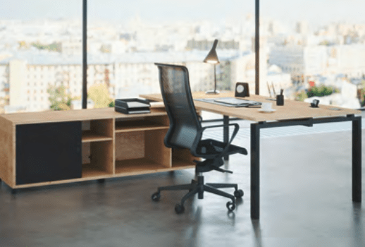 Bureau de direction contemporain avec un piétement métal arche - Astro - Buronomic_1