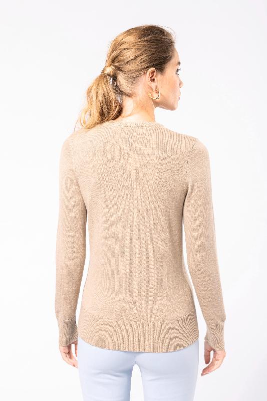 Pull col V femme - Réf: K966 - Kariban - coupe cintrée - 290 g/m² - Disponible en plusieurs tailles et couleurs_1