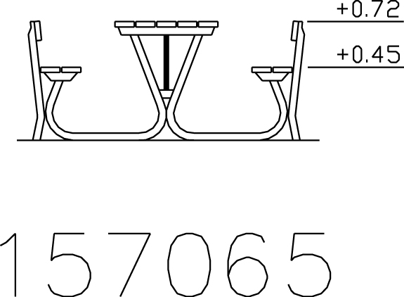 Table de pique-nique Ljung réf 8040358 - Hags - montage en 1 heure, dimensions 1800 x 1760 x 720 mm_1