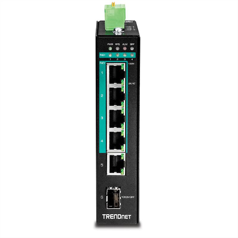 TRENDnet TI-PG541 Switch Gigabit industriel renforcé PoE+ Rail DIN à 5 ports_1