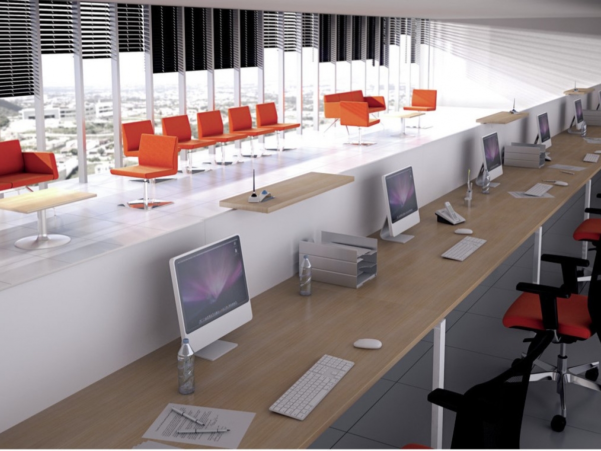 Banque d'accueil moderne et lumineuse - IMAGE avec personnalisation et design contemporain_1