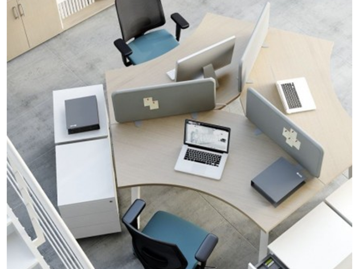 Bureau open space disponible dans un large choix de finitions - OGI A_1