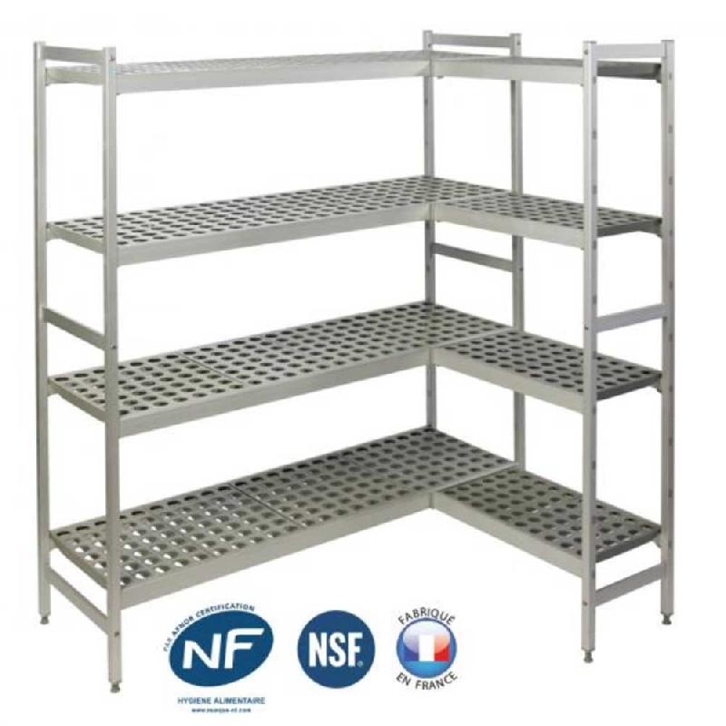 Rayonnage modulaire d'angle polymère 6611 Fermostock Longueur 2769 mm - 3_1