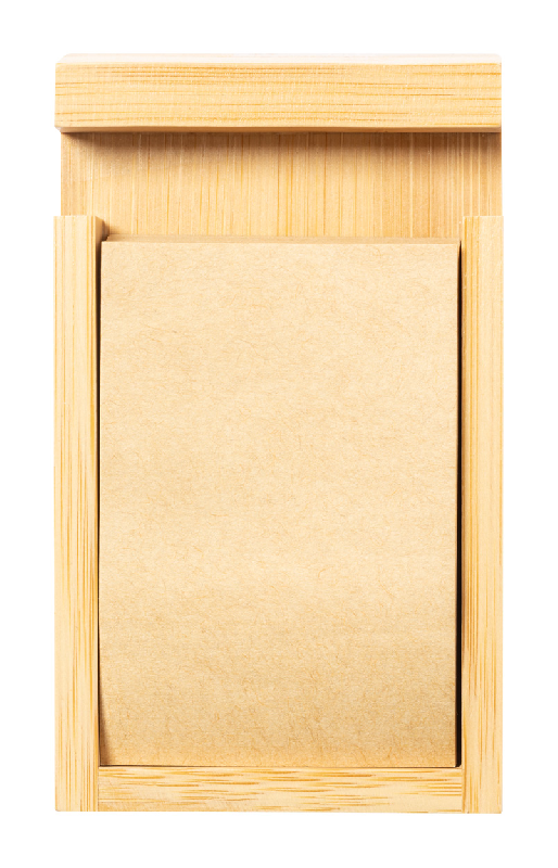 Bloc-notes support mobile en bambou avec 200 feuilles en papier kraft recyclé - Couleur naturelle_1