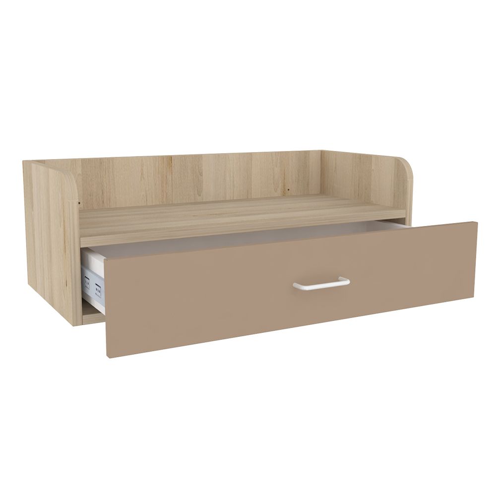 Étagère murale à tiroir - Réf. BU.EM - Structure PPM 19mm et façade MDF 16mm - Dimensions L800mm x H280mm x P376mm_0