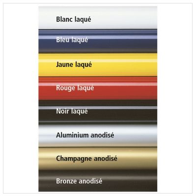 Poteau de signalisation en aluminium - Gamme STRAP - sangle étirable de 3m sur socle fixe - Direct Signalétique_1