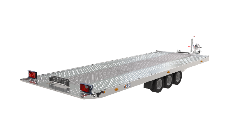 Porte voiture SARIS AT 580 200 3 K - basculement hydraulique - 3 essieux - PTAC : 3500 kg - 580 x 200 cm - Référence -AA2354520_1