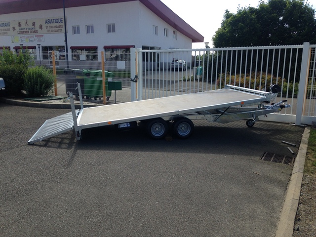 Remorque porte-engin - trelgo - 2.5t - 4m - 2 essieux_1