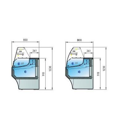 Vitrine réfrigérée horizontale positive personnalisable pour les professionnels de chr, traiteurs, boulangeries, pâtisseries et chocolateries - ve-8-r docriluc_1