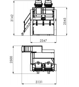 Cloueuse à cycle continu pour machines à palettes - Platon - Poids 1520 kg - Dimensions des clous : 35 à 90 mm_1