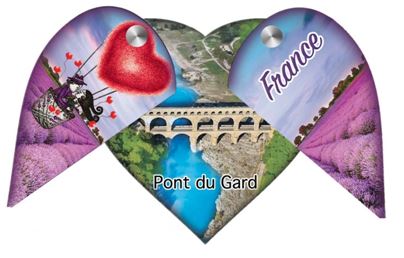 Magnet personnalisé en forme de cœur - MDF, impression quadrichromie, fabrication française_1