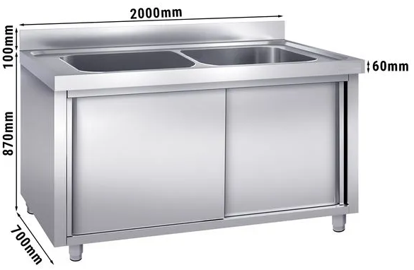 Plonge batterie 200x70cm sur meuble_1