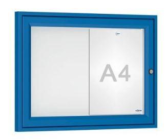 Vitrine extérieure Tradition peinte - simple face - 2 à 18 A4 - Plexichocs 4mm - porte battante réversible ou double battant - Serrure de sécurité_1