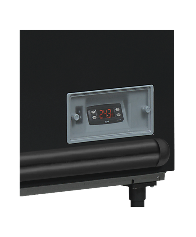 Bac réfrigéré bi-température ICEBLACK 1m45 - ETEF SFI145B avec couvercles vitrés incurvés_1