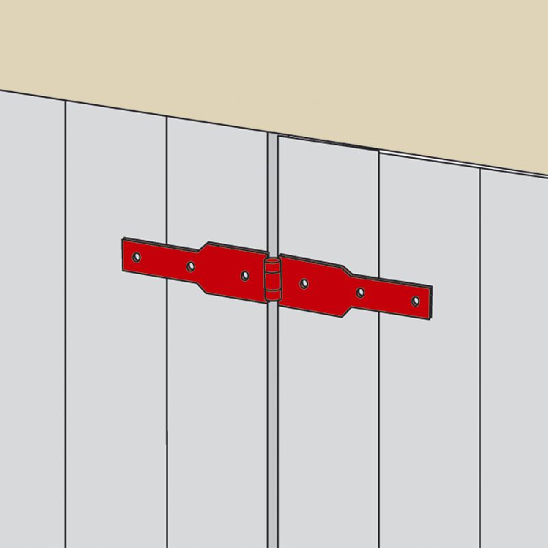 Charnière à congé acier AFBAT pour volets battants - finition noire à repeindre - l.30 x L.100 mm_1