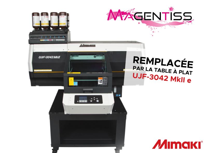 Imprimante LED UV à plat petit format Mimaki pour supports A3 et A2