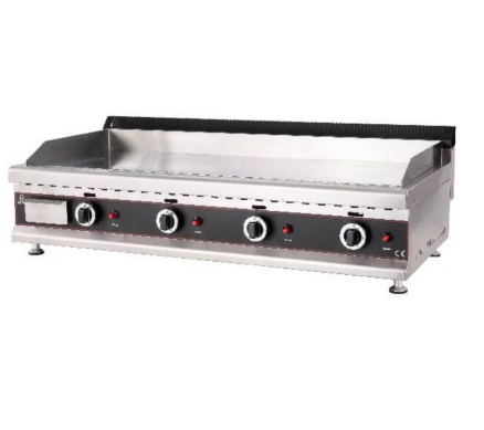 Plaque à snacker 1150 mm chromé à gaz 4 brûleurs - Cuistance - GG1100D avec structure inox et bac récupérateur de graisse_1