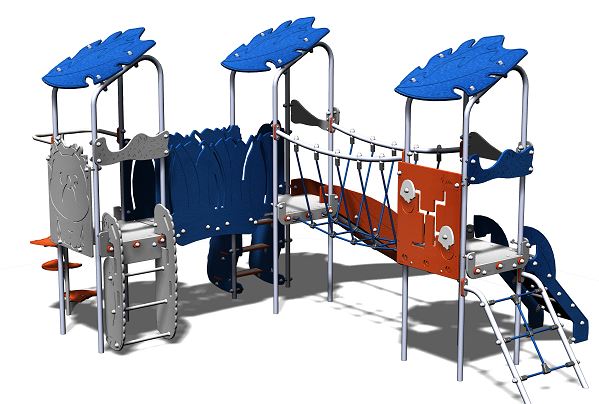 Structure pour aire de jeux inox 3 tours - gamme primo dino - PRD391_1