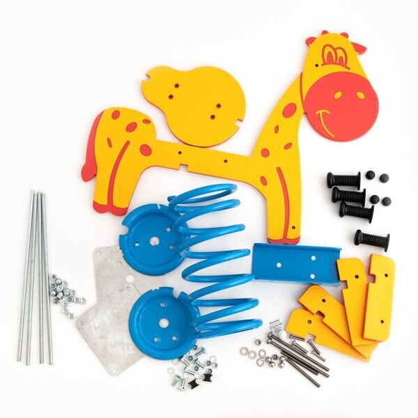 Jeu à ressort girafe - Conforme EN1176 - Référence BT15106 - Monoplace avec motif animalier_1