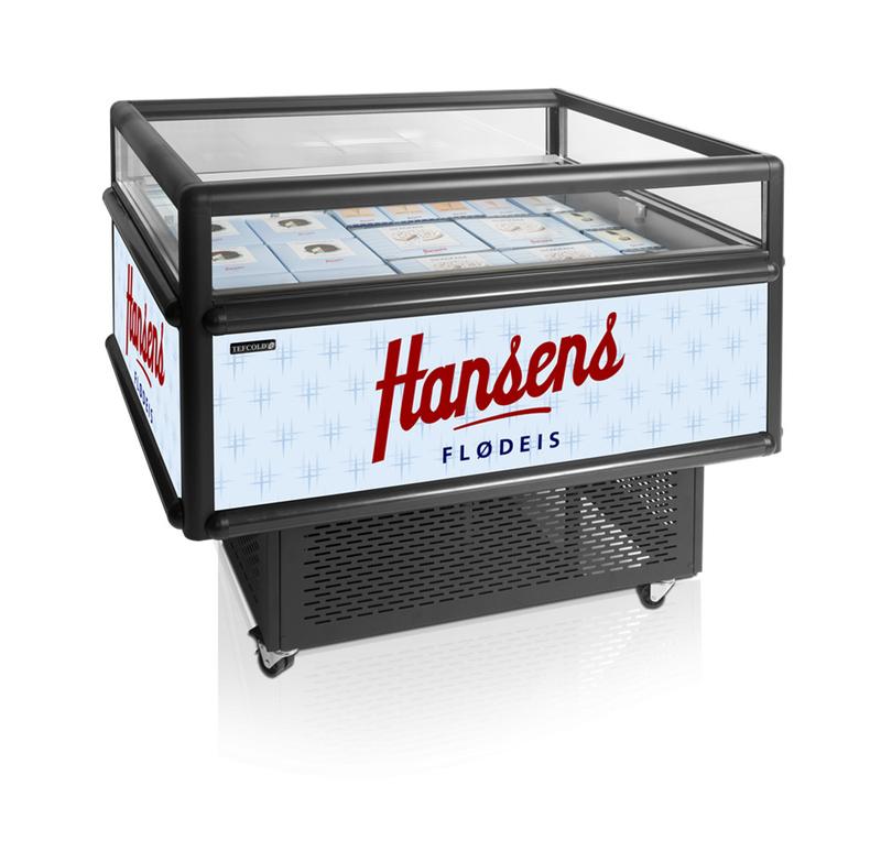 Réfrigérateur noir UHD200 - haut ouvert, verre sur côtés, -2 à 5 / -24 à -18 °C_1