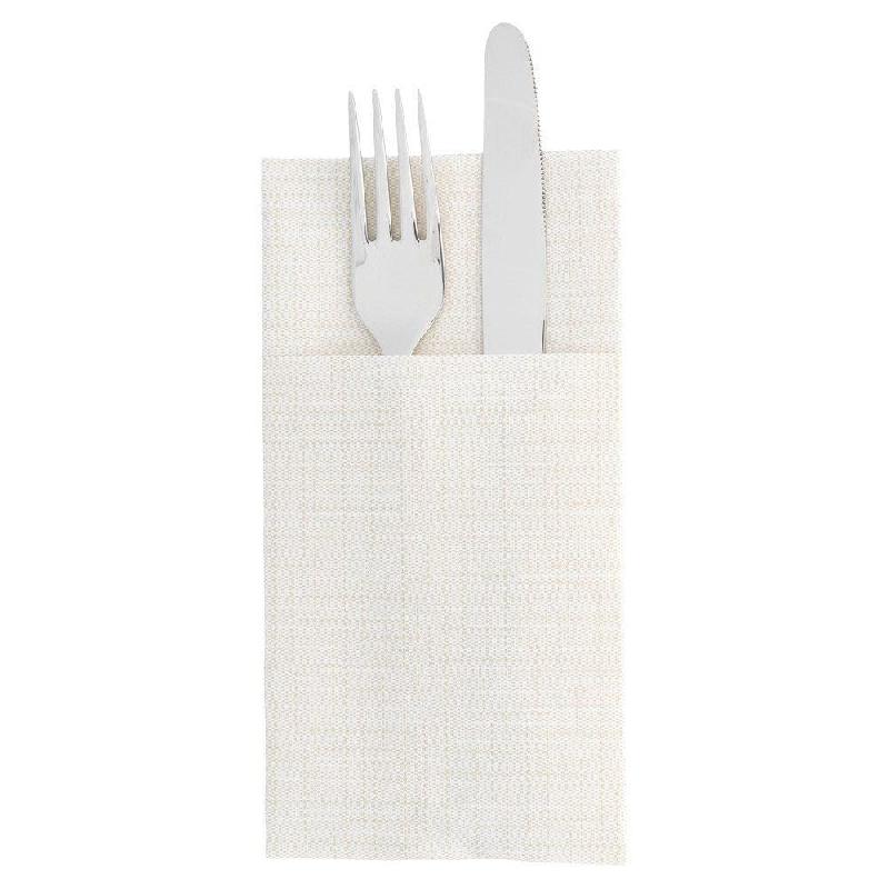 Serviette kangourou airlaid ivoire 40x40cm par 700_1