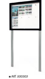 Vitrine d'extérieur contemporaine EDGE - Finitions haut de gamme - Épaisseur 54 et 80mm - Idéale pour hall d'hôtel, bâtiment administratif_1