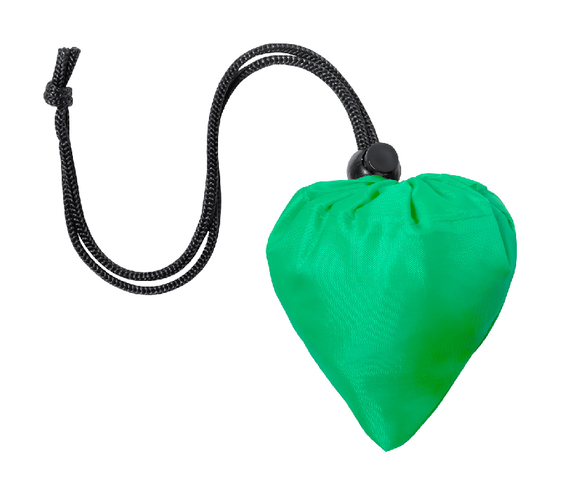 Sac shopping pliable en polyester RPET - labélisé RPET - couleur verte - 34g_1
