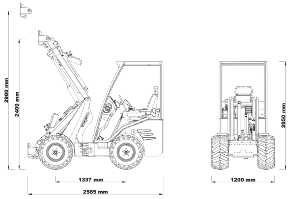 Chargeur articulé Cast Loaders 825d - Moteur Kubota D1105 - 25 CV - Transmission hydrostatique_1