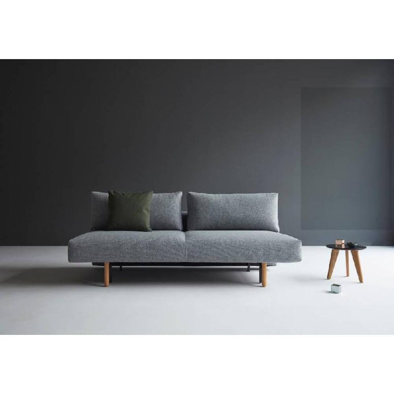 Innovation Living - Canapé design Frode Twist Granite - Convertible lit 140x200 cm - Pieds chêne clair - Confort moelleux_1